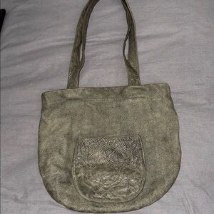 Rebyc Leather Olive Green Tote Bag